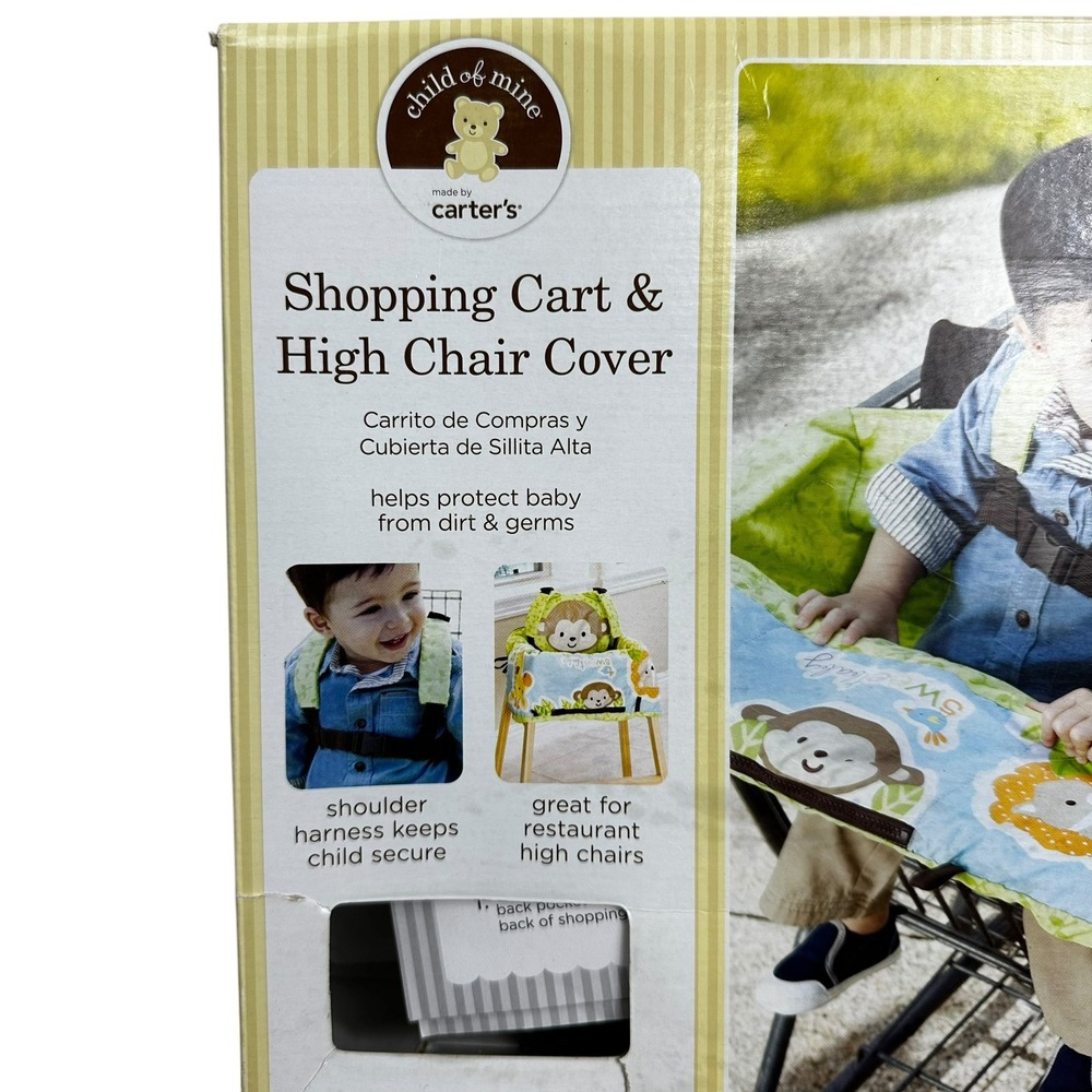 Carters Shopping Cart and High Chair Cover with Harness Monkey Jungle - Picture 2 of 7